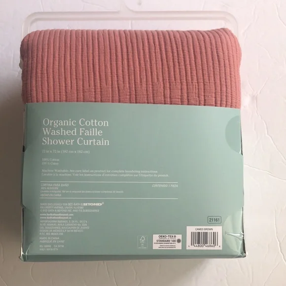 HAVEN ORGANIC COTTON WASHED FAILLE SHOWER CURTAIN 🍂 - Picture 6 of 6